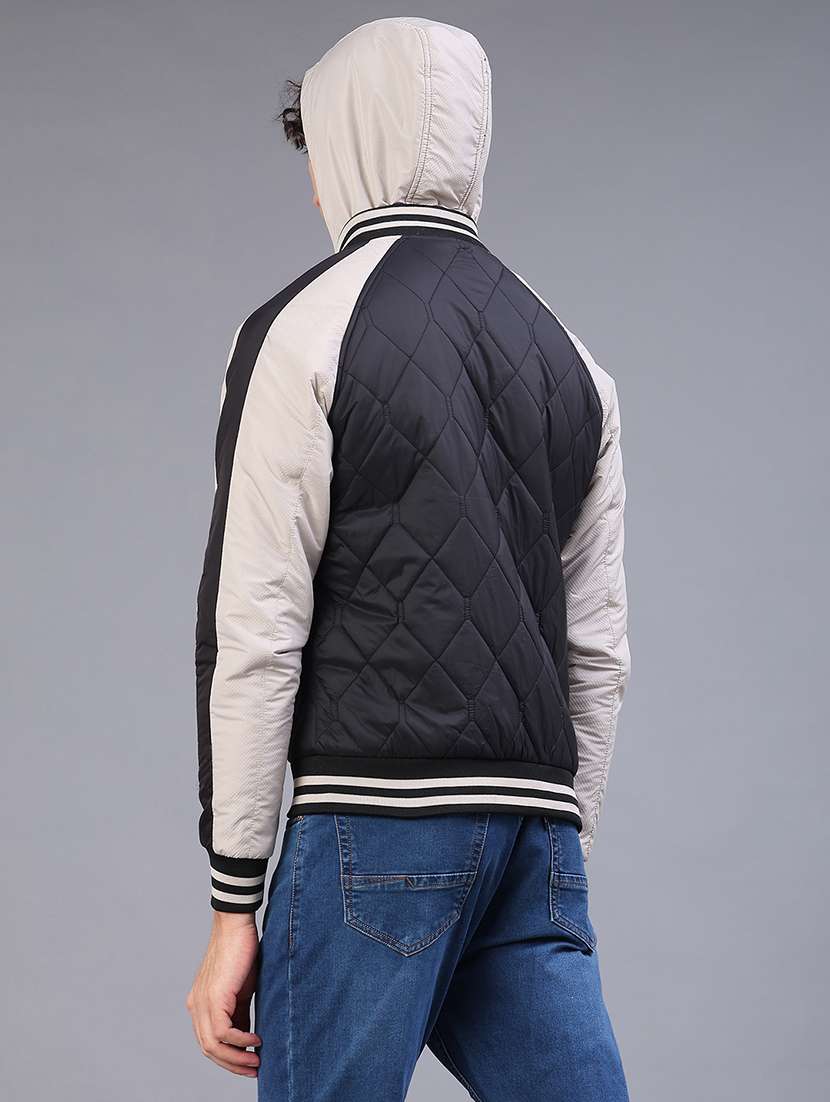 men color block long sleeve puffer jacket - 21966325 -  Standard Image - 3