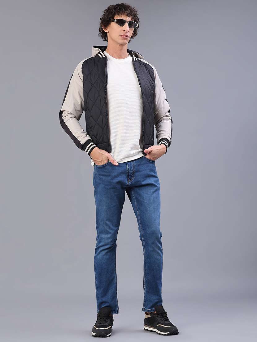 men color block long sleeve puffer jacket - 21966325 -  Standard Image - 5