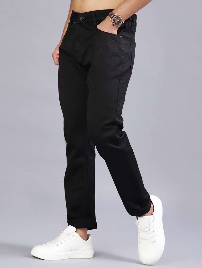 men plain mid rise full length jeans - 21966366 - Standard Image - 3