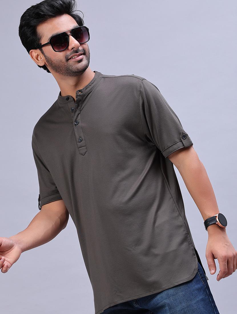 men solid short sleeve regular fit t-shirt