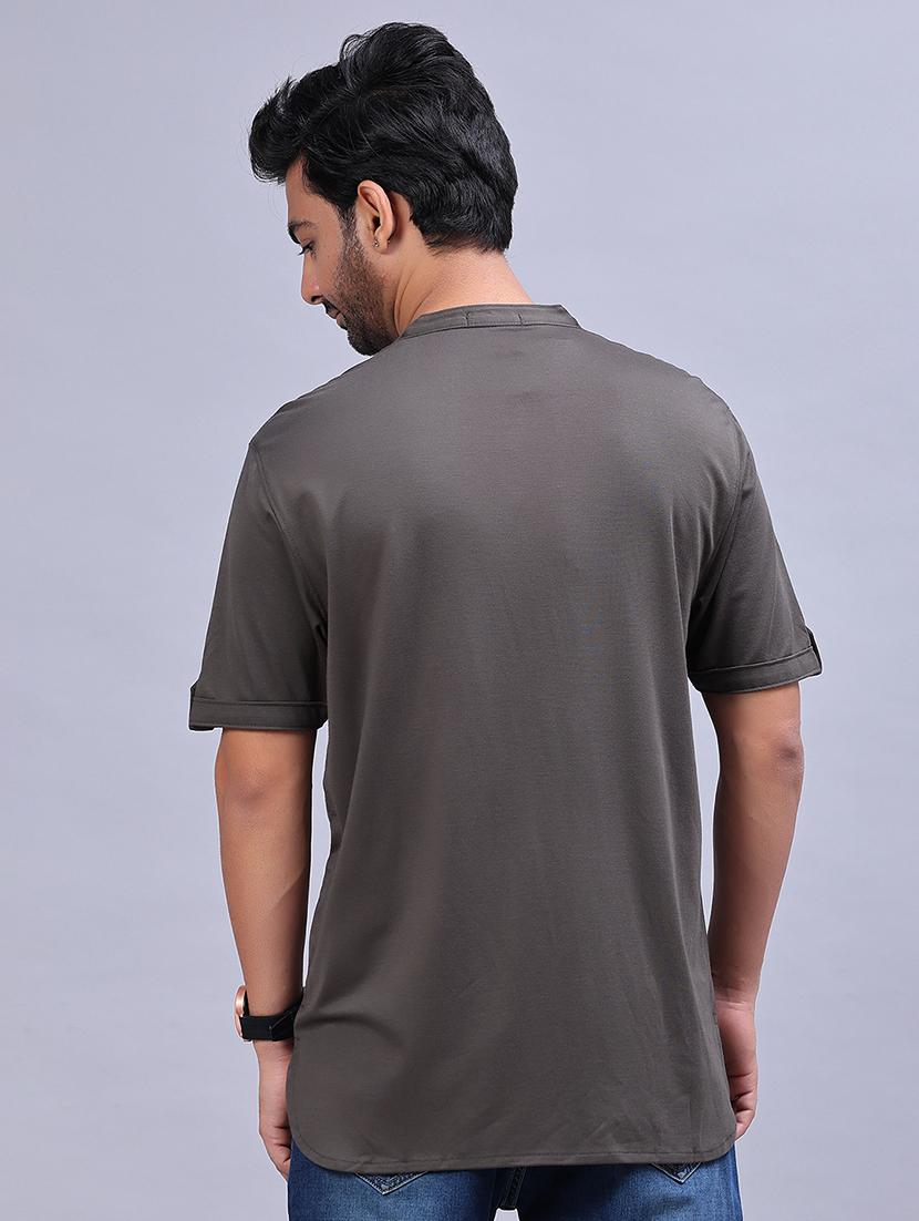 men solid short sleeve regular fit t-shirt - 21966379 - Standard Image - 3