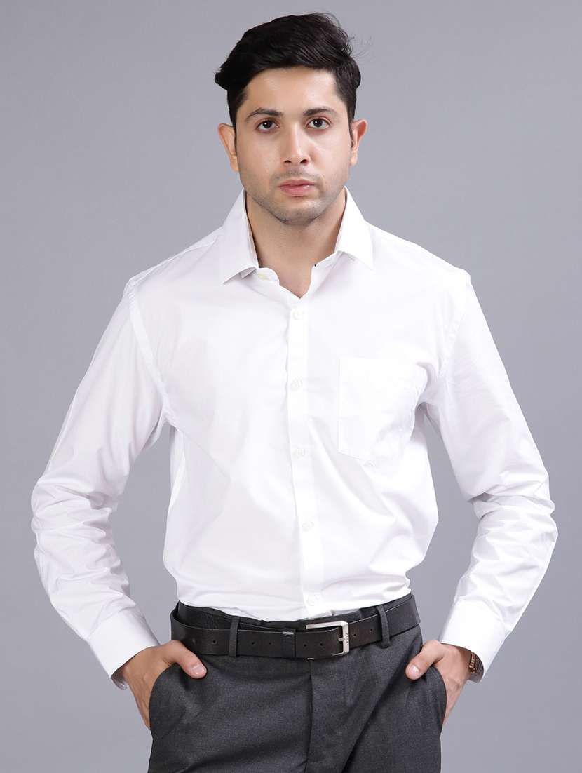men solid long sleeve regular fit formal shirt - 21966404 - Zoom Image - 0