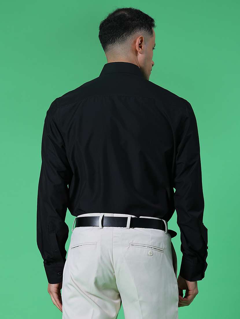 men solid collared long sleeve shirt - 21966406 -  Standard Image - 3