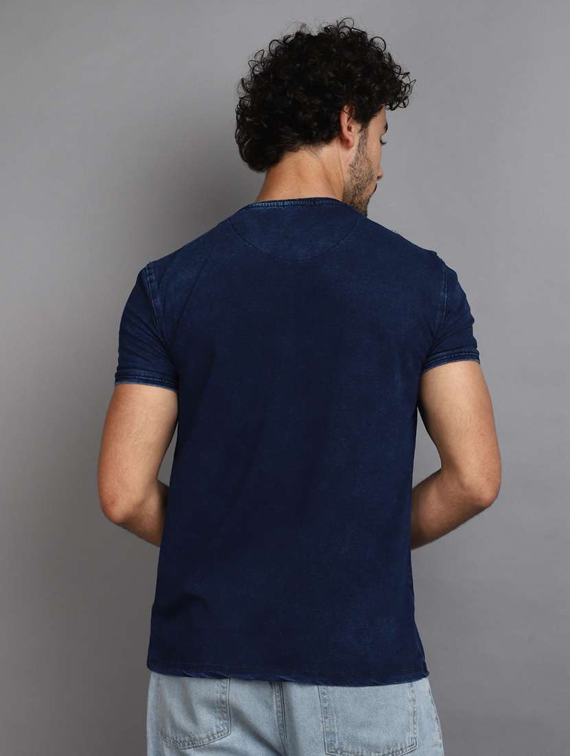 men front print round neck regular fit t-shirt - 21966442 -  Standard Image - 3