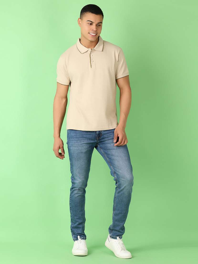 men solid short sleeve regular fit polo t-shirt - 21966473 -  Standard Image - 3