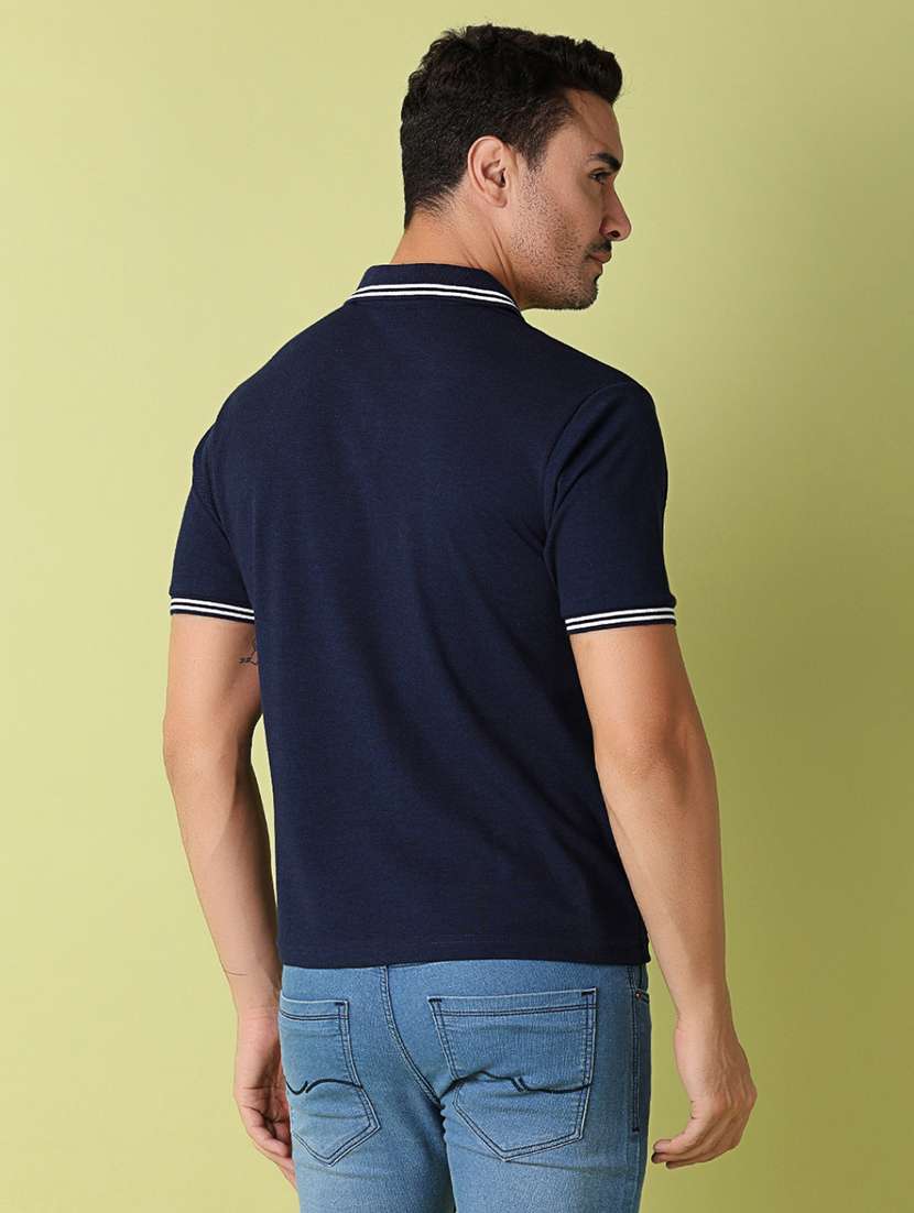 men solid short sleeve regular fit polo t-shirt - 21966503 -  Standard Image - 3