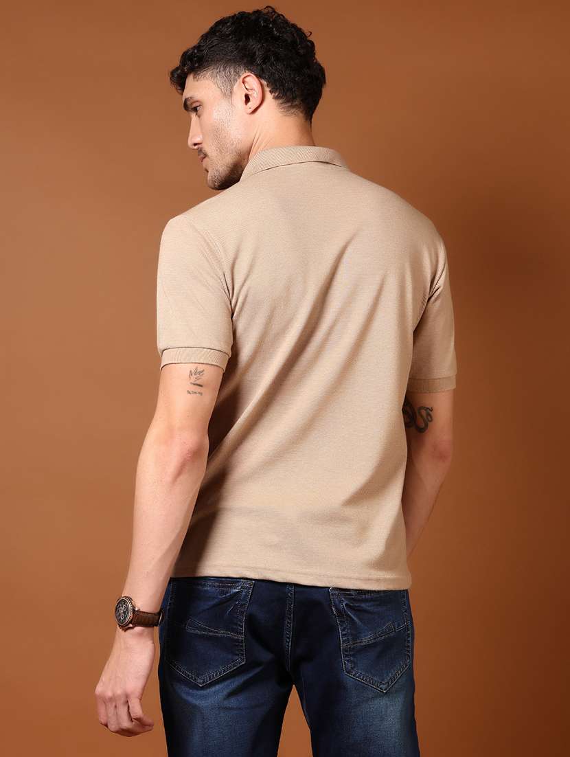 men solid short sleeve regular fit polo t-shirt - 21966506 -  Standard Image - 3