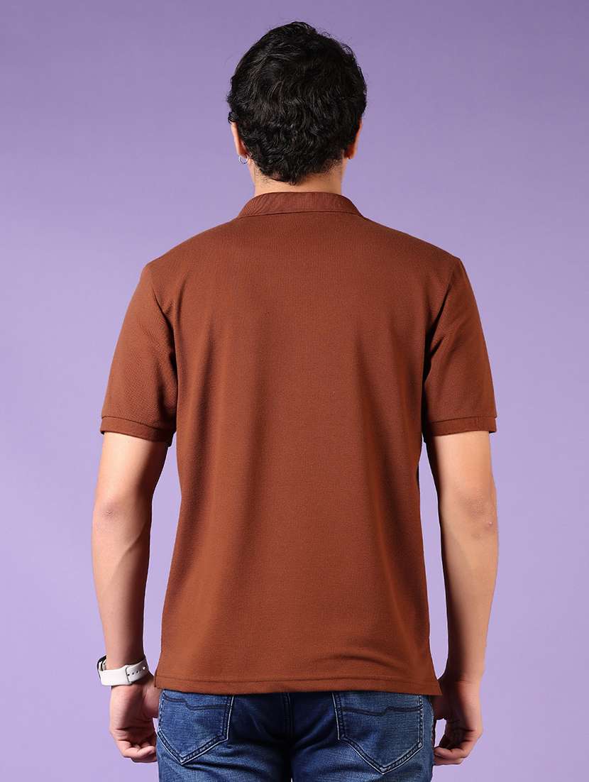 men solid short sleeve regular fit polo t-shirt - 21966507 -  Standard Image - 3