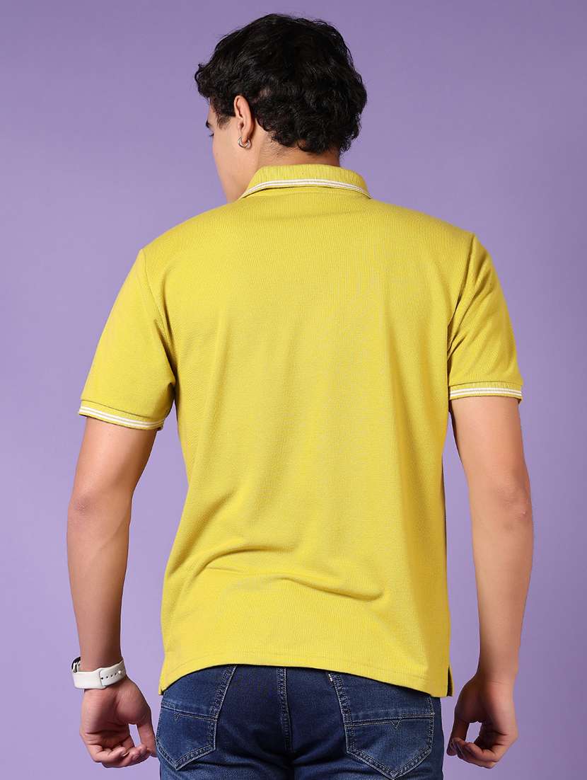 men solid short sleeve regular fit polo t-shirt - 21966515 -  Standard Image - 3
