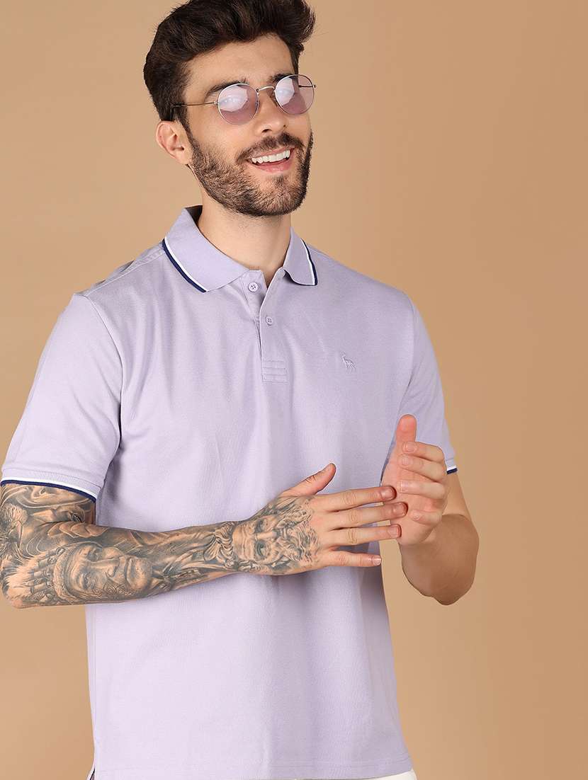 men solid short sleeve regular fit polo t-shirt - 21966522 -  Zoom Image - 0