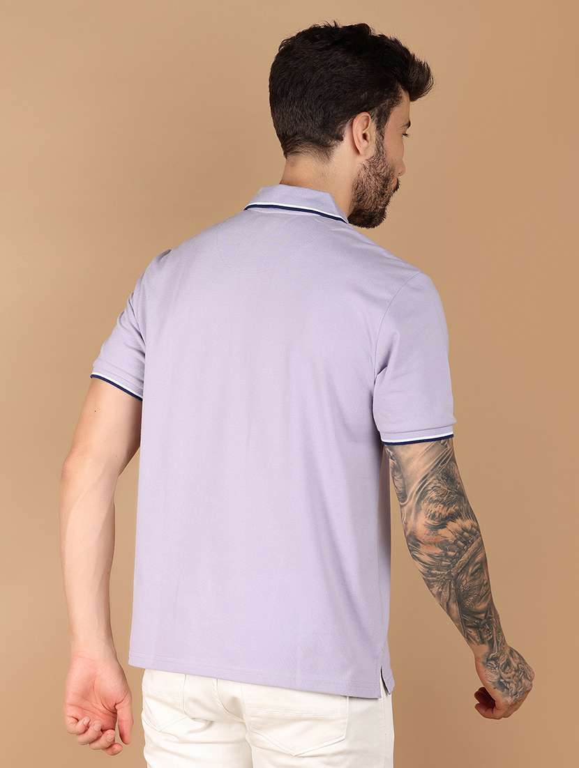 men solid short sleeve regular fit polo t-shirt - 21966522 - Standard Image - 3