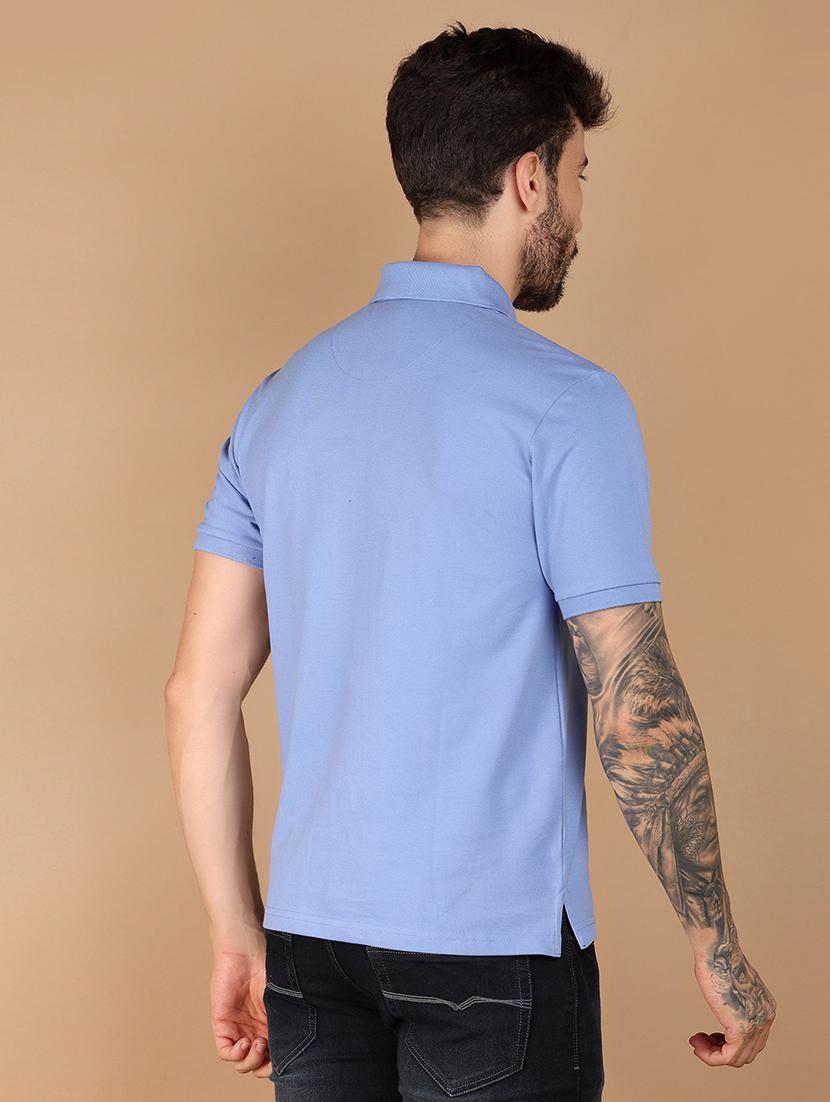 men solid short sleeve regular fit polo t-shirt - 21966525 - Standard Image - 3