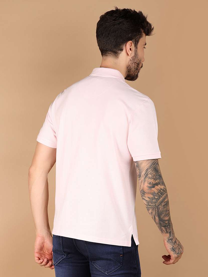 men solid short sleeve regular fit polo t-shirt - 21966535 -  Standard Image - 3