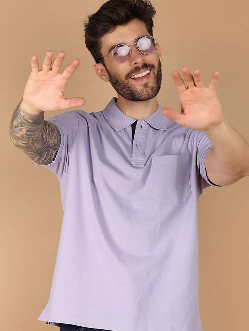 men solid short sleeve regular fit polo t-shirt - 21966539 -  Standard Image - 0