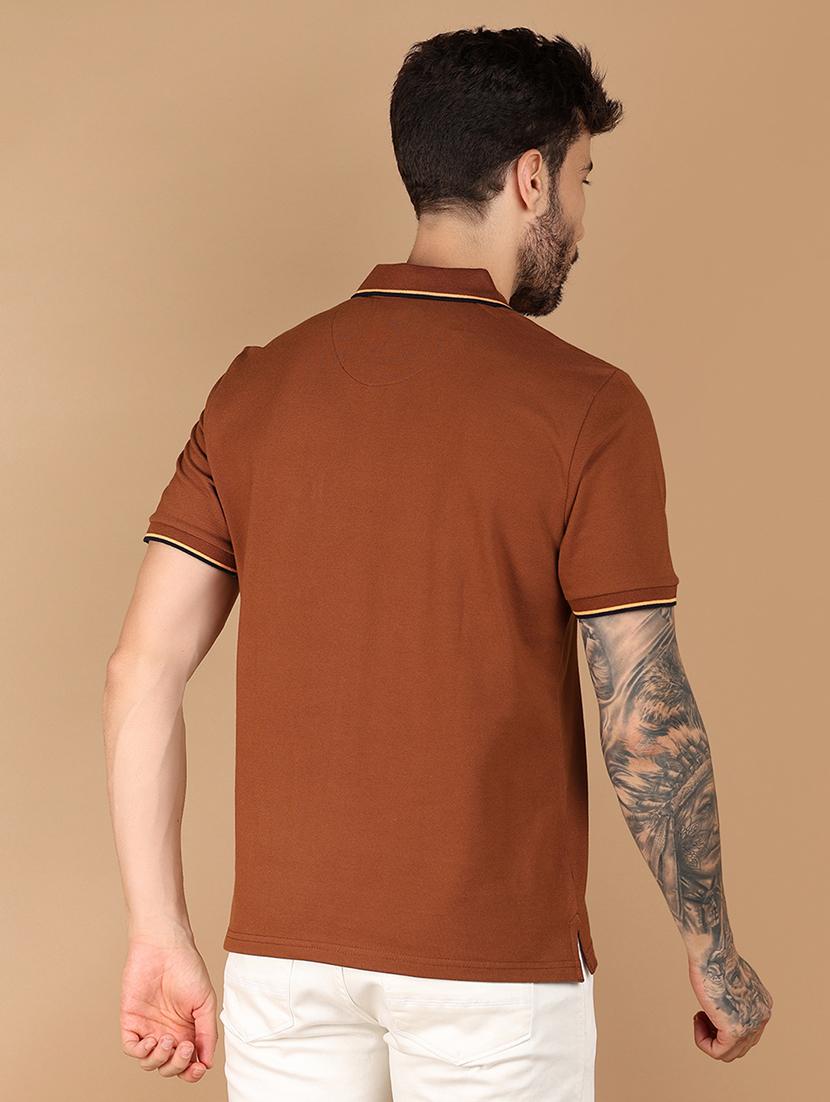men solid short sleeve regular fit polo t-shirt - 21966542 - Standard Image - 3