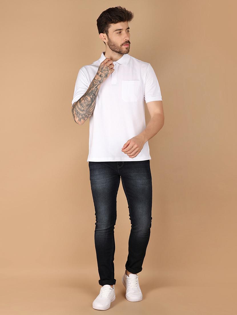 men solid short sleeve regular fit polo t-shirt - 21966543 - Standard Image - 3