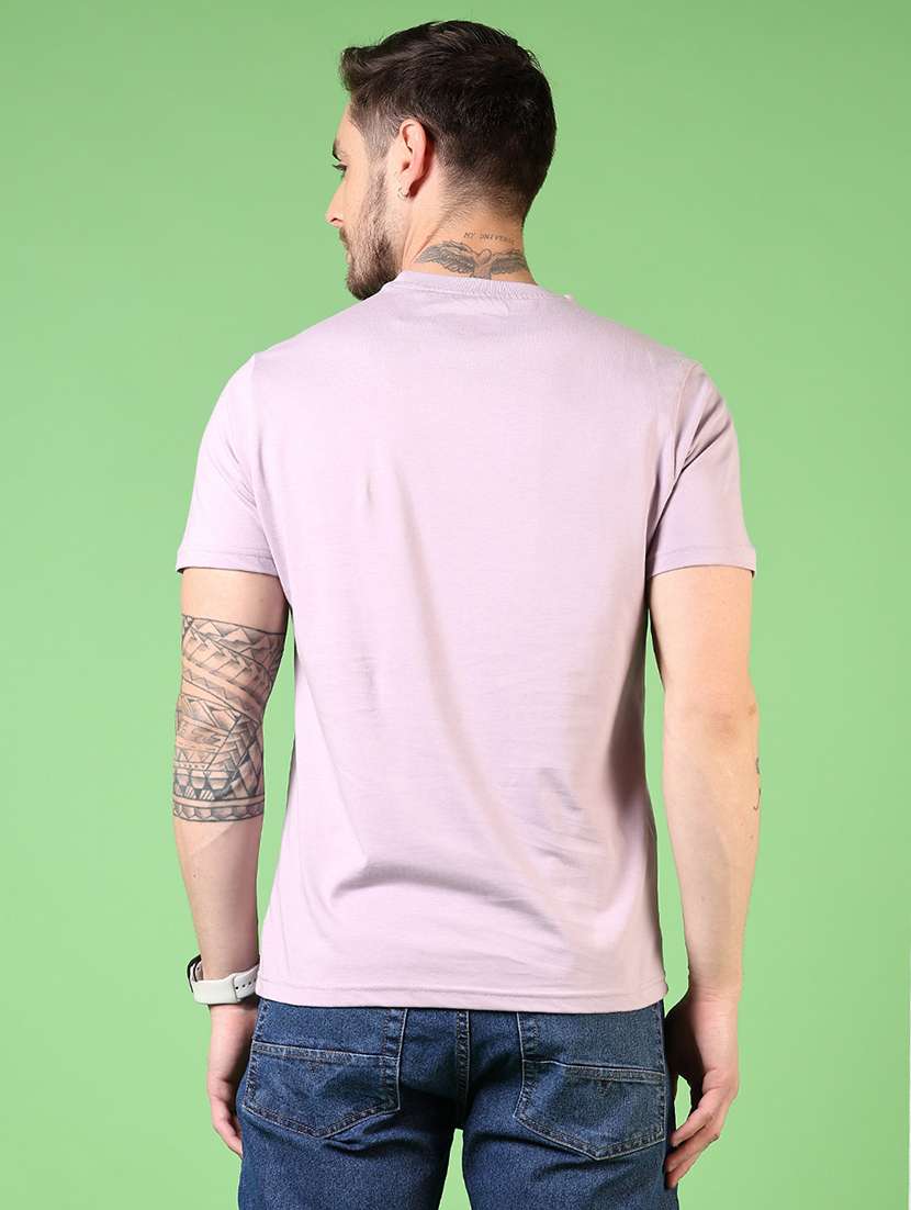 men solid round neck regular fit t-shirt - 21966547 - Standard Image - 3
