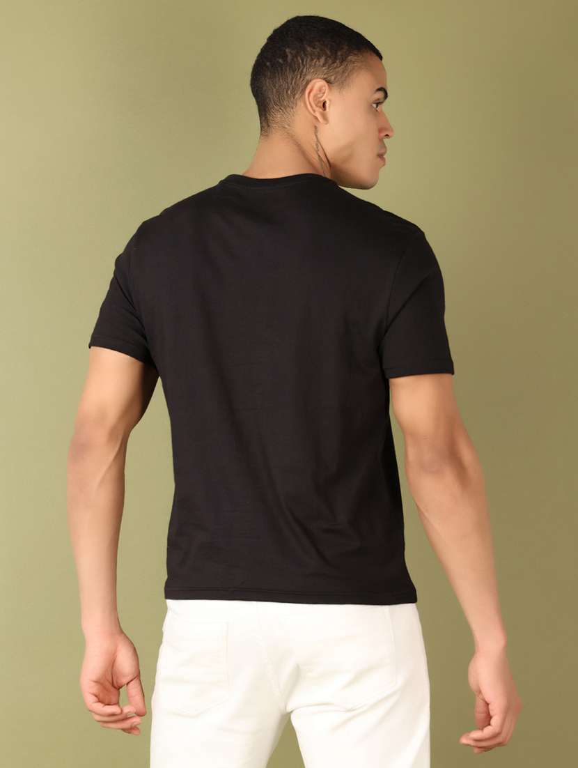 men solid round neck regular fit t-shirt - 21966563 - Standard Image - 3