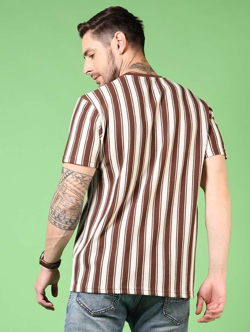 men striped short sleeve regular fit t-shirt - 21966587 -  Standard Image - 3