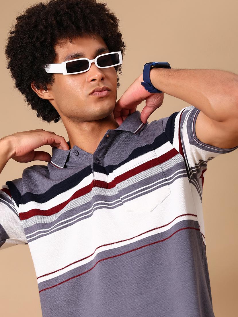grey poly cotton plain tshirt - 21966588 - Zoom Image - 0