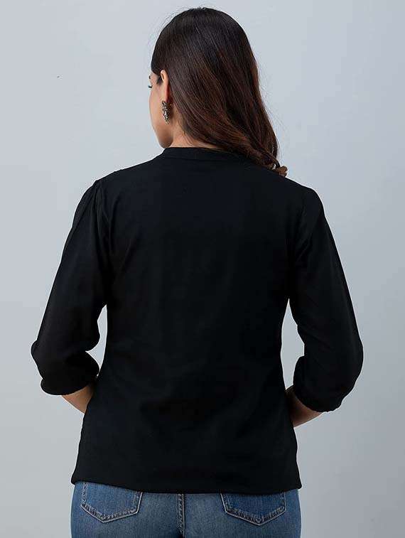 women pack of 2 solid mandarin neck ethnic top - 21966700 - Standard Image - 3