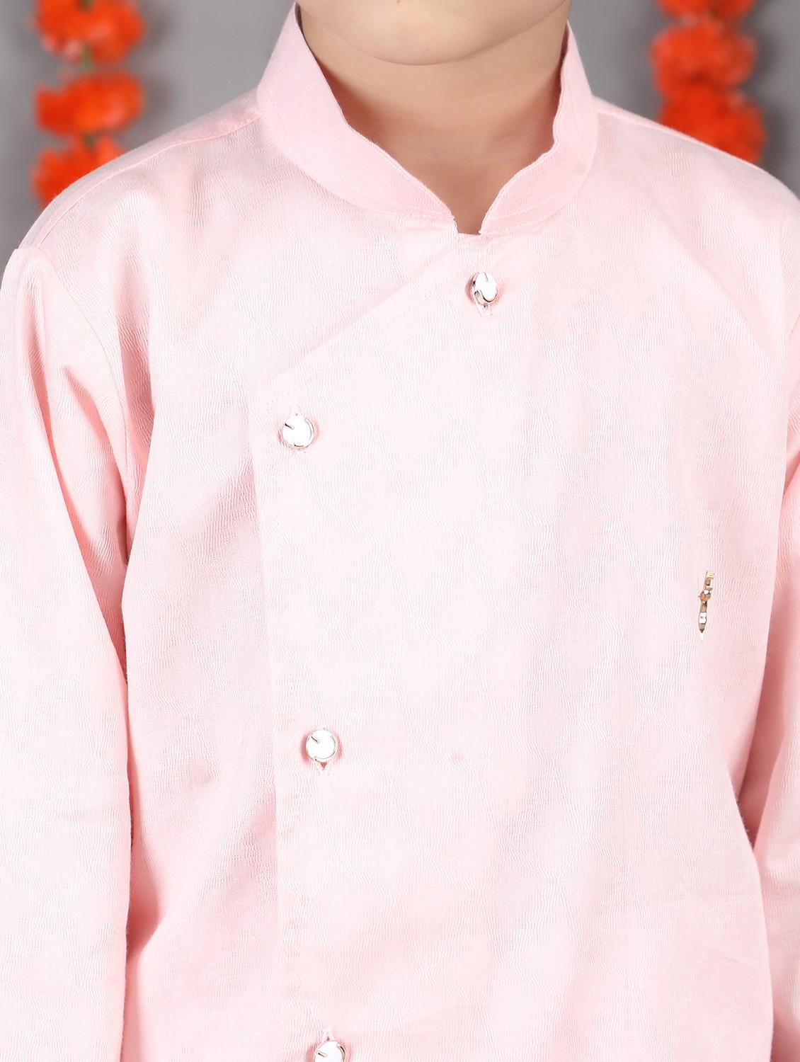 boys solid long sleeve kurta and pyjama set - 21966786 - Standard Image - 5