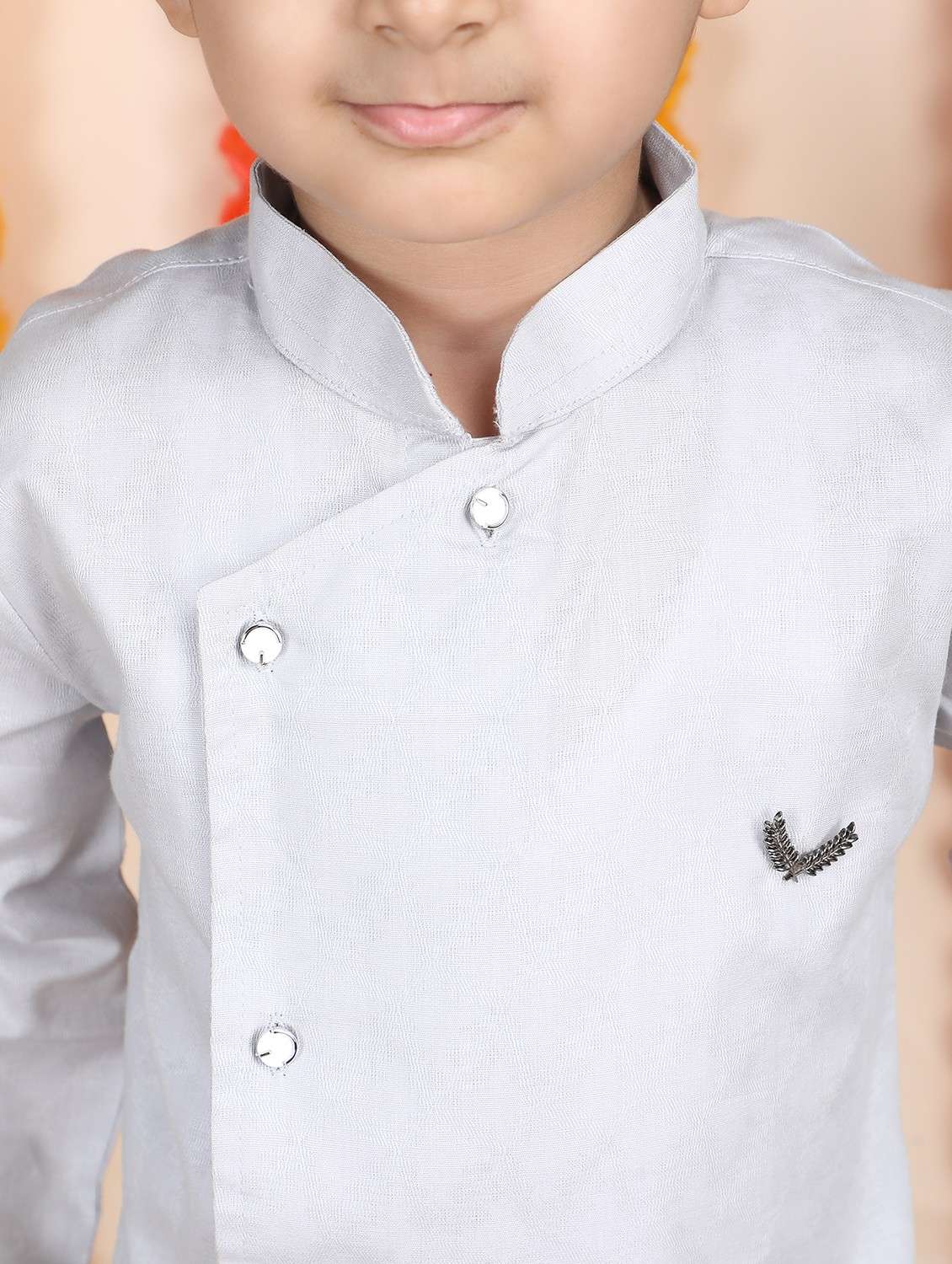 boys solid long sleeve kurta and pyjama set - 21966787 - Standard Image - 5