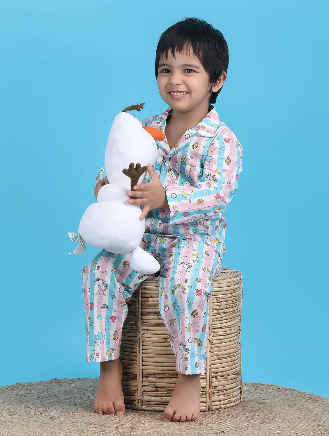 boys printed long sleeve nightwear pyjama set