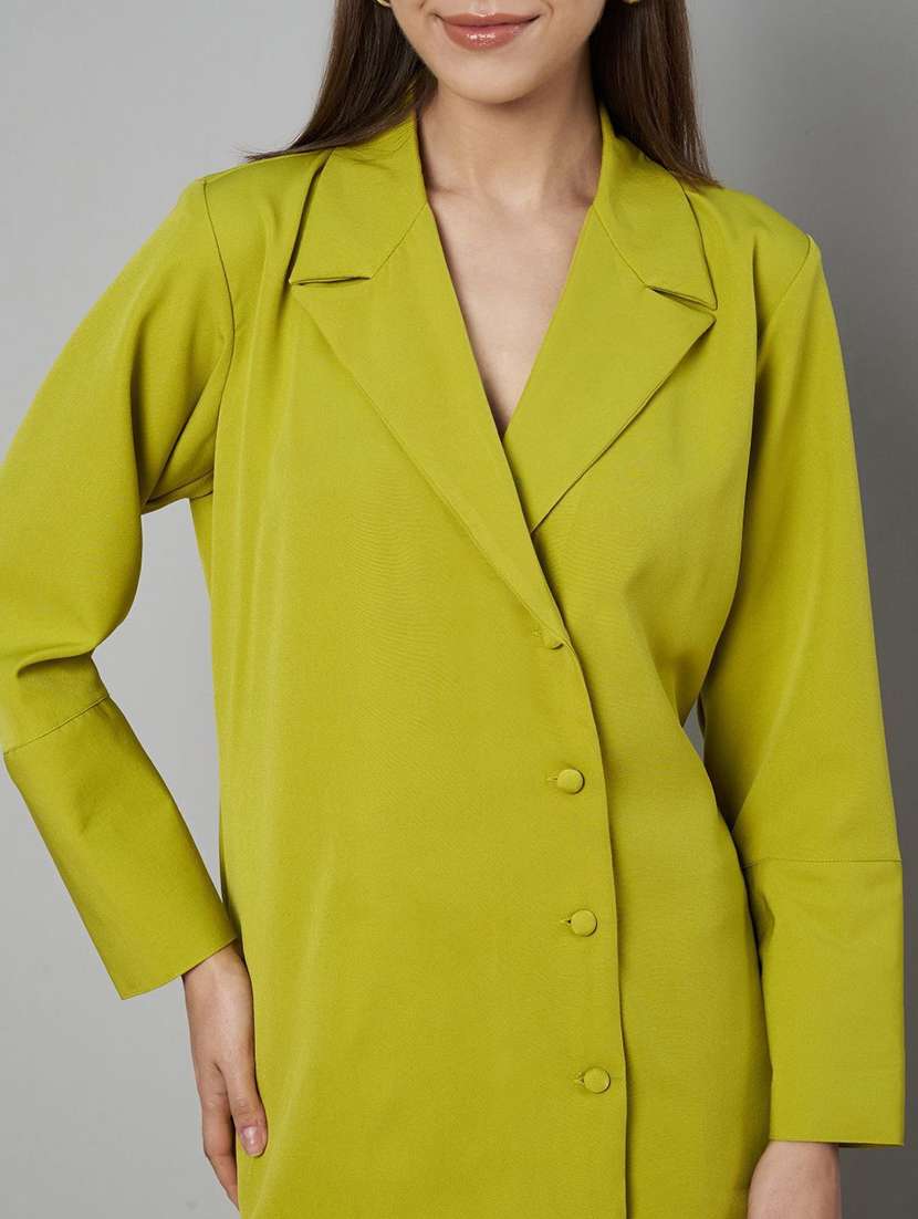 women solid blazer and trouser co-ord set - 21966839 -  Standard Image - 5