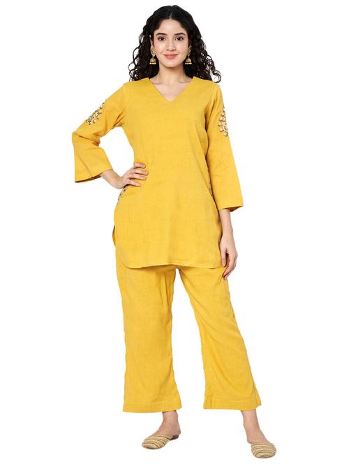 women embroidered kurta and trouser co-ord set - 21966851 -  Standard Image - 0