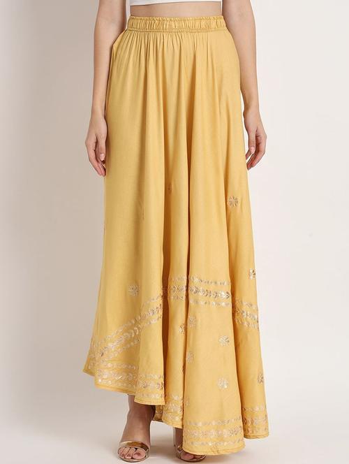 women mirror work mid rise flared maxi skirt - 21966887 -  Standard Image - 0