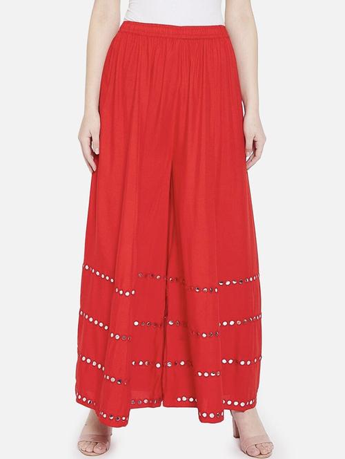 women mirror work mid rise flared maxi skirt - 21966895 -  Standard Image - 0