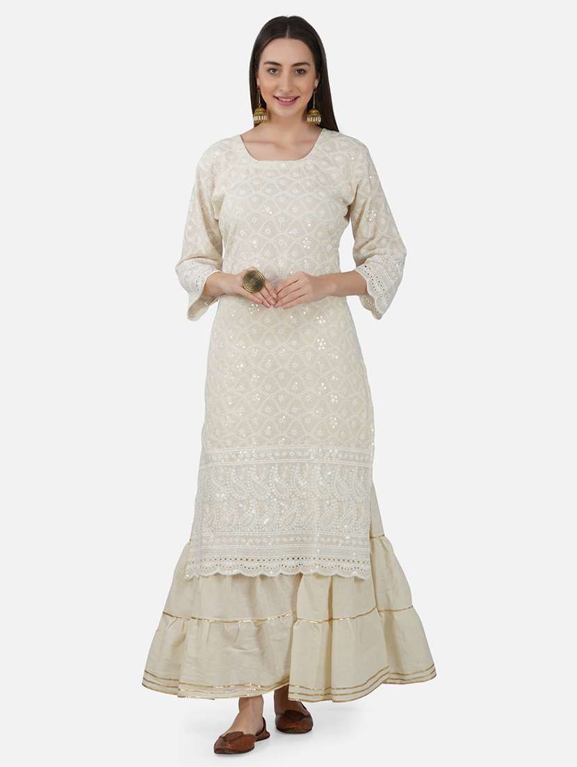 women solid with work mid rise gotta work sharara - 21966900 -  Standard Image - 3