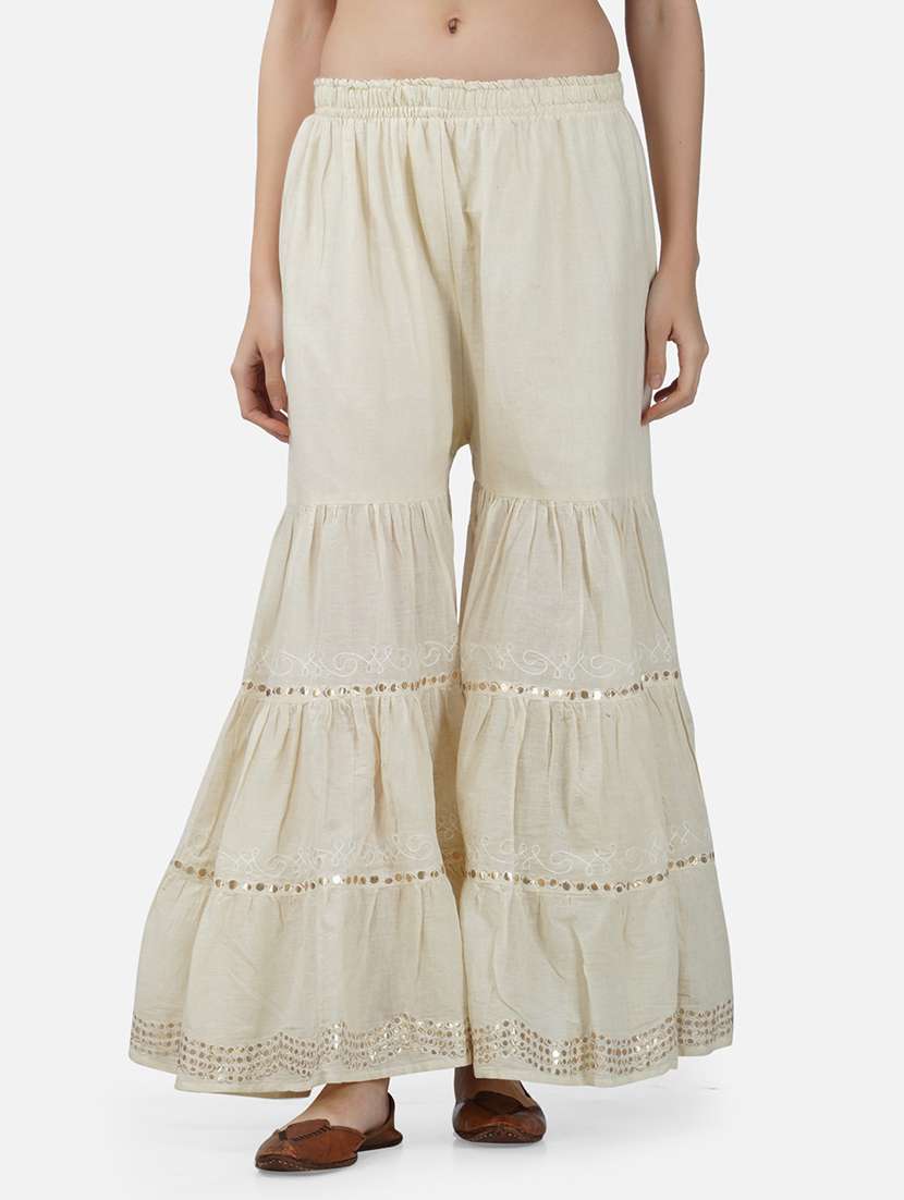 women solid with work mid rise gotta work sharara