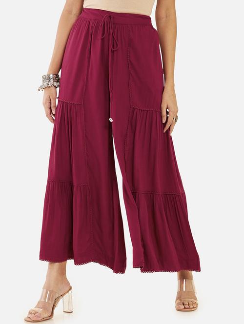 women solid mid rise sharara - 21966904 -  Standard Image - 0
