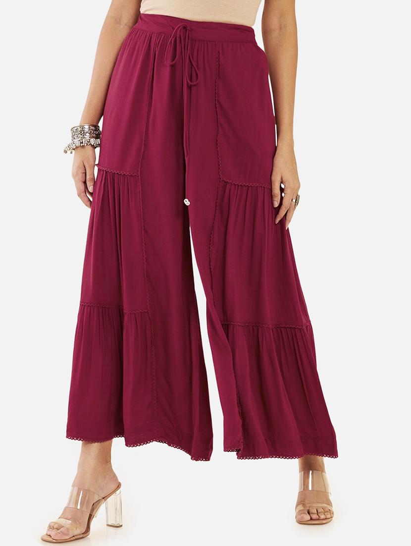 women solid mid rise sharara - 21966904 -  Zoom Image - 0
