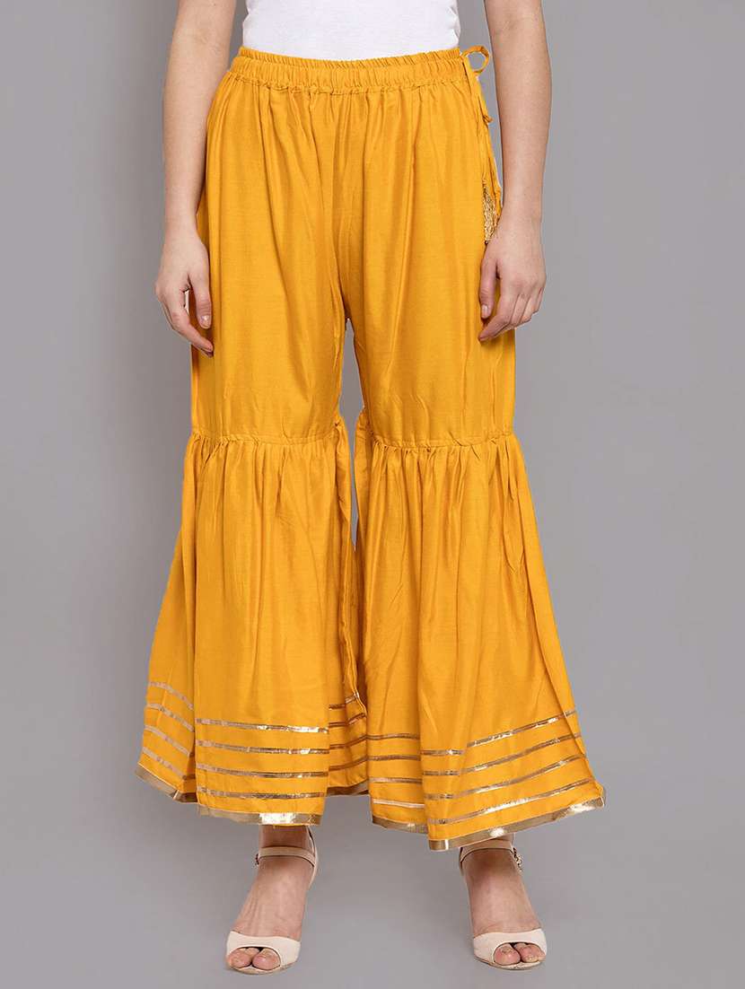 women solid with work mid rise gotta work sharara