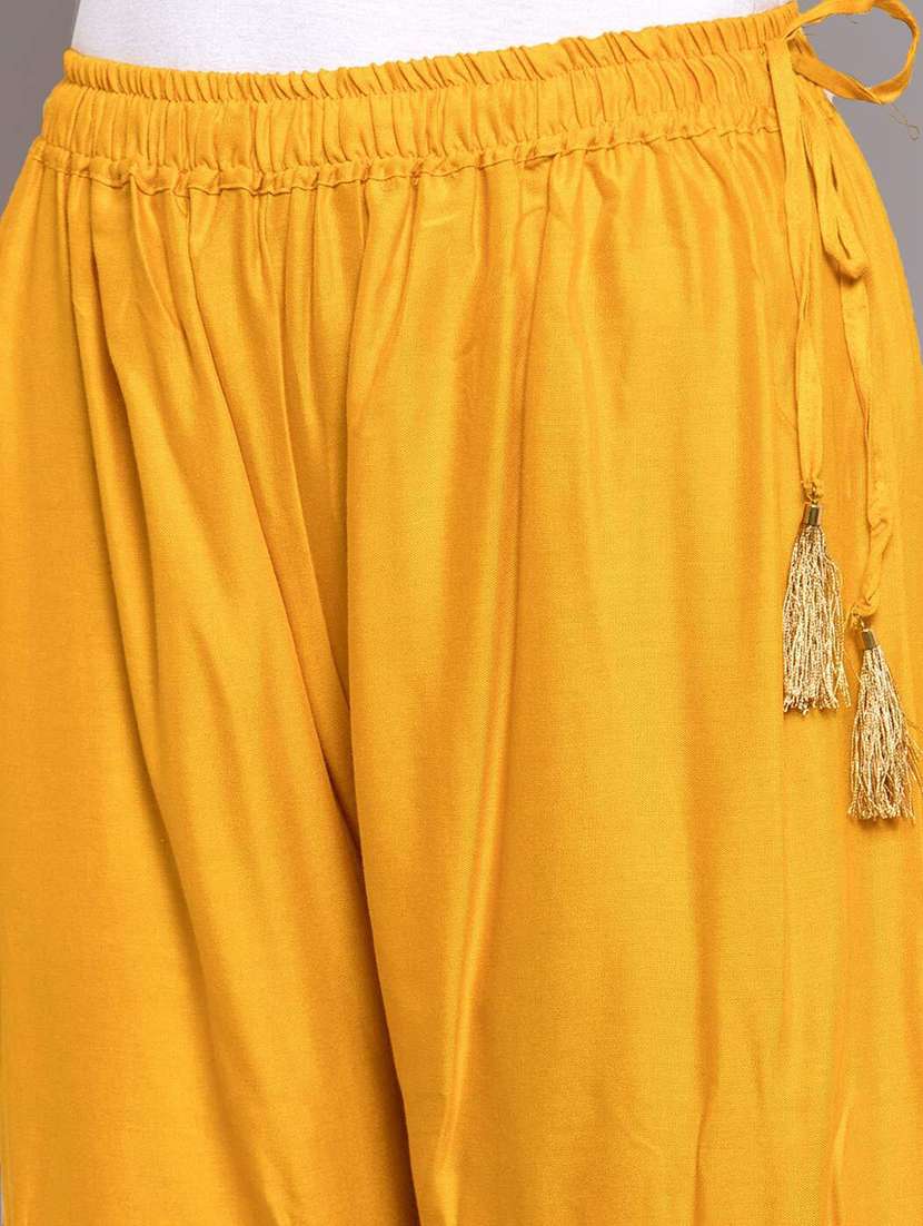 women solid with work mid rise gotta work sharara - 21966916 -  Standard Image - 3