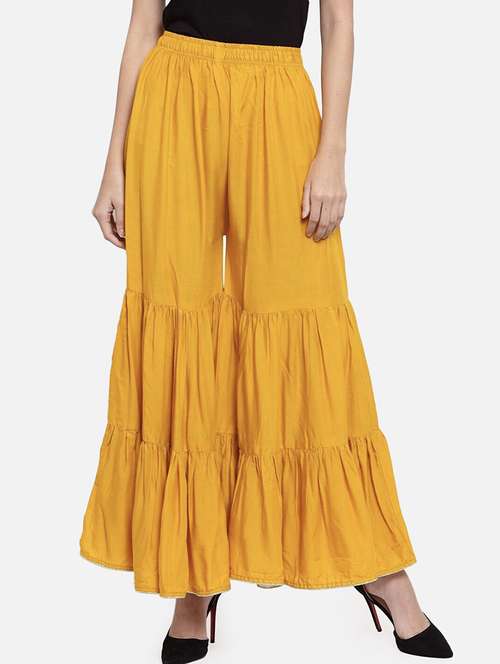 women solid mid rise sharara - 21966917 -  Standard Image - 0