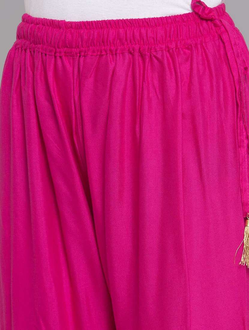 women solid with work mid rise gotta work sharara - 21966921 -  Standard Image - 3