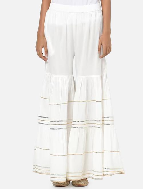 women solid with work mid rise gotta work sharara - 21966929 - Standard Image - 0