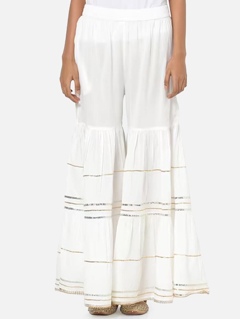 women solid with work mid rise gotta work sharara - 21966929 -  Zoom Image - 0