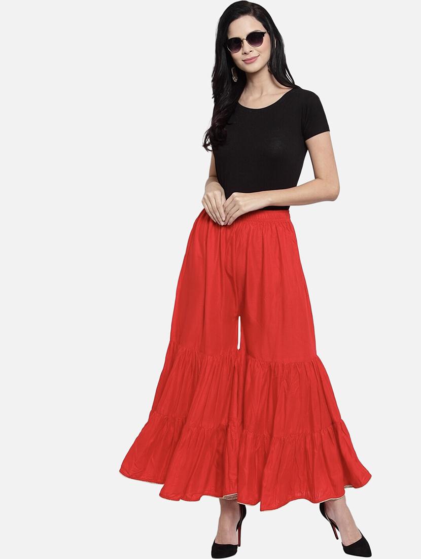 women solid mid rise sharara - 21966938 -  Standard Image - 3