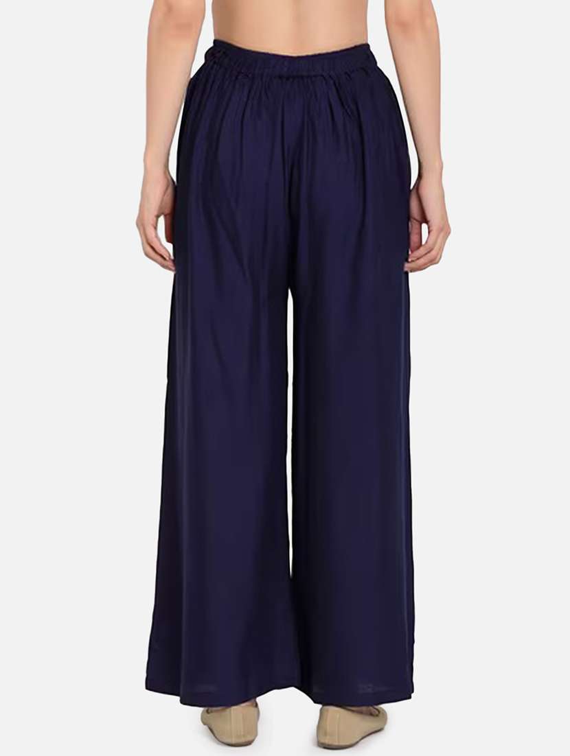 women pack of 2 solid flared palazzo - 21966948 -  Standard Image - 3