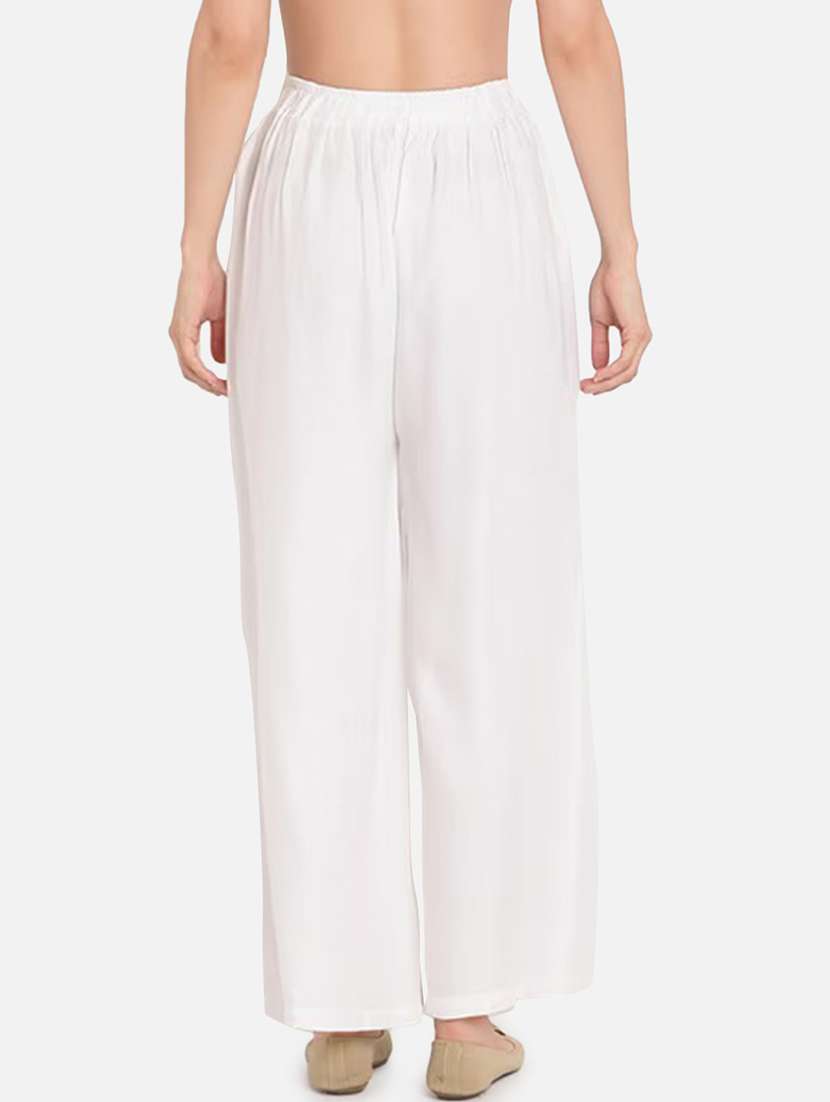 women pack of 2 solid flared palazzo - 21966952 -  Standard Image - 3