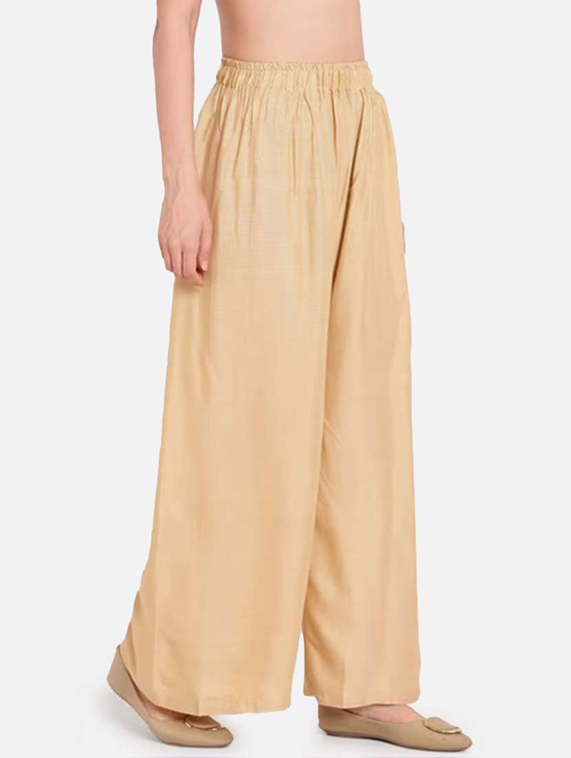 women pack of 2 solid flared palazzo - 21966953 -  Standard Image - 3