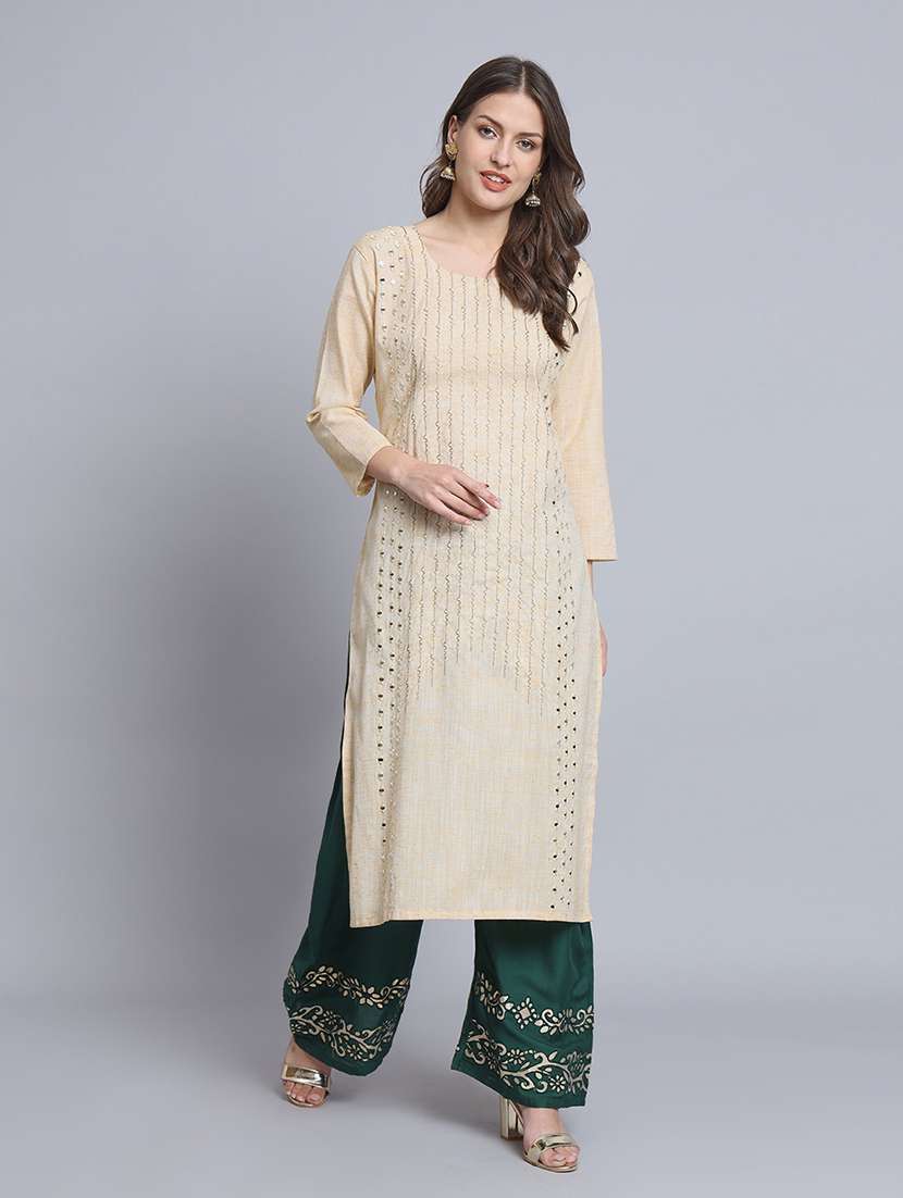 women printed mid rise stright palazzo - 21966955 -  Standard Image - 3