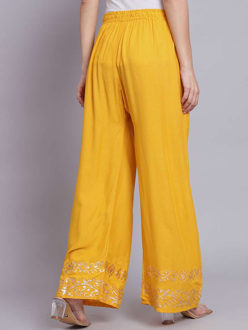 women printed mid rise stright palazzo - 21966956 -  Standard Image - 3