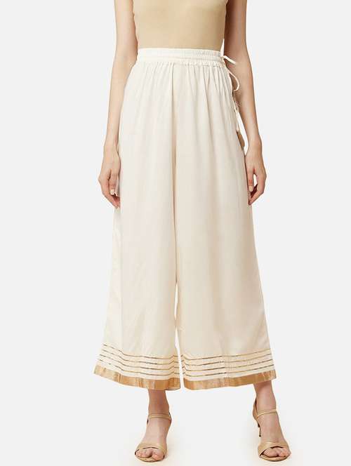 women printed mid rise flared palazzo - 21966957 -  Standard Image - 0