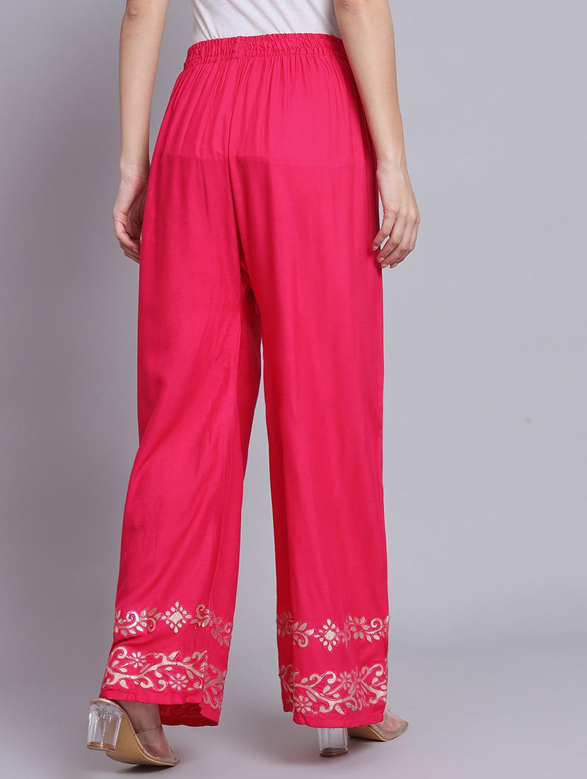 women printed mid rise flared palazzo - 21966958 - Standard Image - 3